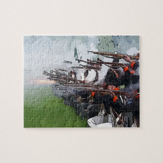 Infantry Firing Muskets Jigsaw Puzzle (Horizontal)