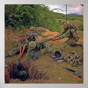 Infantry Platoon in Operation Oregon Vietnam War Poster