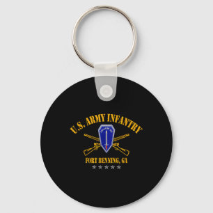 Infantry School Fort Benning Veteran Patriotic 4th Key Ring