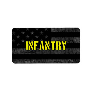 Infantry Subdued American Flag Label