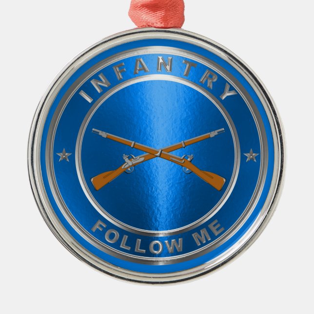 INFANTRY VETERAN METAL ORNAMENT (Front)