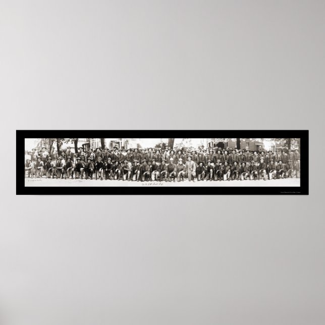 Infantrymen Rifles WWI Photo 1917 Poster (Front)