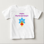 Infants Thanksgivukkah Funny Turkeys Tshirt<br><div class="desc">An original Thanksgivukkah Holiday Tshirt illustration by C.a.Teresa featuring a turkey with a Star of David to celebrate the combination Thanksgiving and Hanukkah Holiday . How adorable will your little one look wearing this festive design! This funny tshirt is not only great attire for a home party celebration, but can...</div>