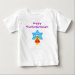 Infants Thanksgivukkah Funny Turkeys Tshirt<br><div class="desc">An original Thanksgivukkah Holiday Tshirt illustration by C.a.Teresa featuring a turkey with a Star of David to celebrate the combination Thanksgiving and Hanukkah Holiday . How adorable will your little one look wearing this festive design! This funny tshirt is not only great attire for a home party celebration, but can...</div>