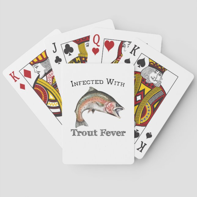Infected With Trout Fever Playing Cards (Back)