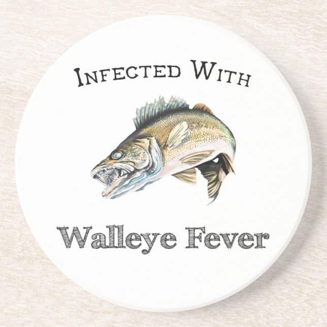 Infected With Walleye Fever Coaster (Front)