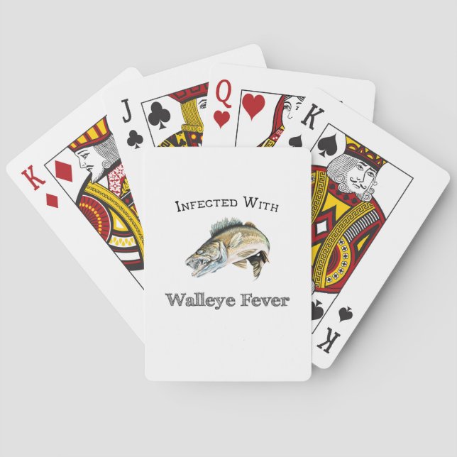 Infected With Walleye Fever Playing Cards (Back)