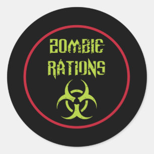 Infected Zombie Rations Classic Round Sticker