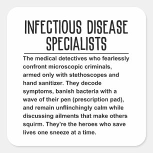 Infectious Disease Specialist Square Sticker