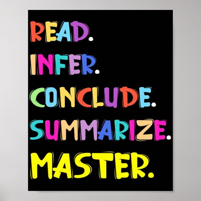 Infer Conclude Summarise Master Teachers Test Day  Poster (Front)