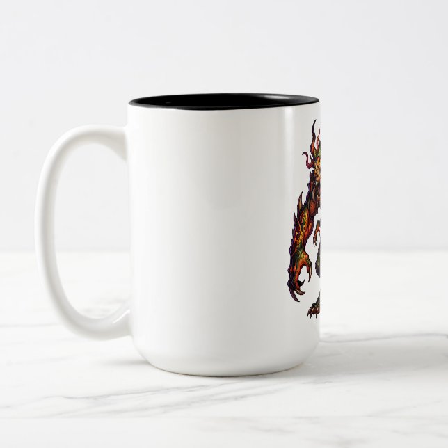 Infernal Behemoth Creature Two-Tone Coffee Mug (Left)