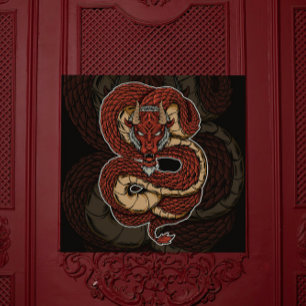 Infernal Serpent Red Dragon Poster