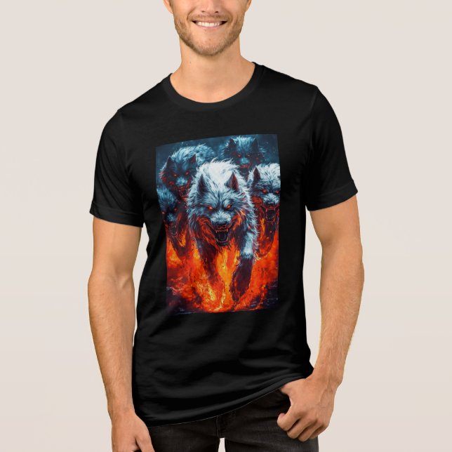 Infernal Wolf Pack Tri-Blend Shirt (Front)