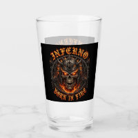 Inferno Born In Fire Mug | Fiery Demon Skull 