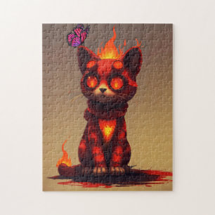 Inferno Kitty Jigsaw Puzzle