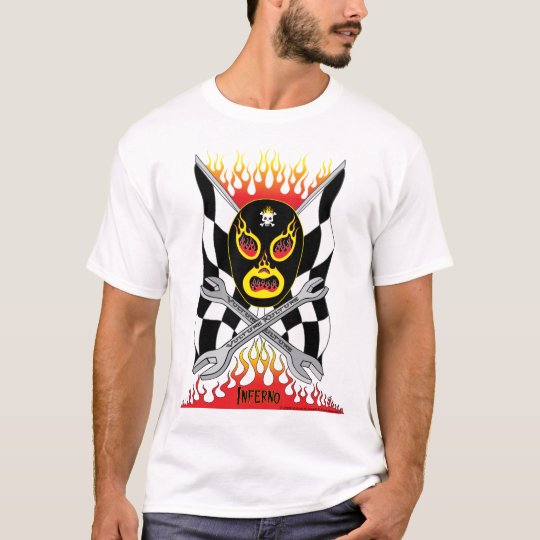 Inferno Luchador Mexican Wrestler Men's T-shirt | Zazzle.com.au