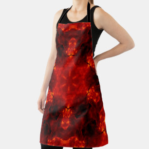Inferno Nexus – Fiery Kaleidoscope Art Apron