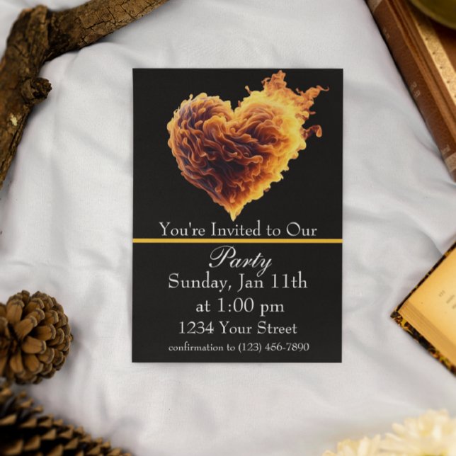 Inferno of Fun Ultimate Fire Party Invite!  Invitation (Creator Uploaded)