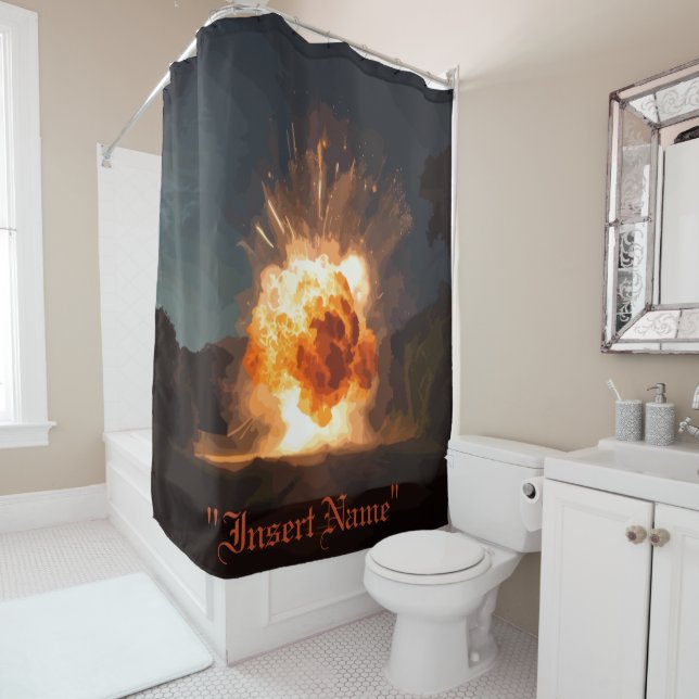 Inferno Shower Curtain (In Situ)