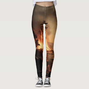Inferno Shower Curtain Leggings