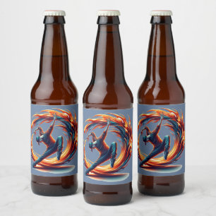 Inferno Spin - Ignite the spirit of Breakdance Beer Bottle Label