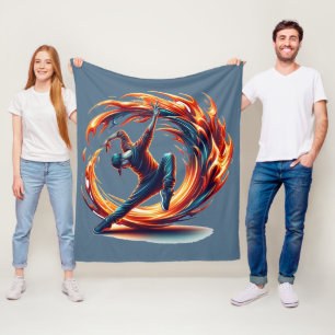 Inferno Spin - Ignite the spirit of Breakdance Fleece Blanket