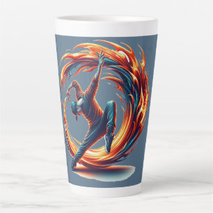 Inferno Spin - Ignite the spirit of Breakdance Latte Mug