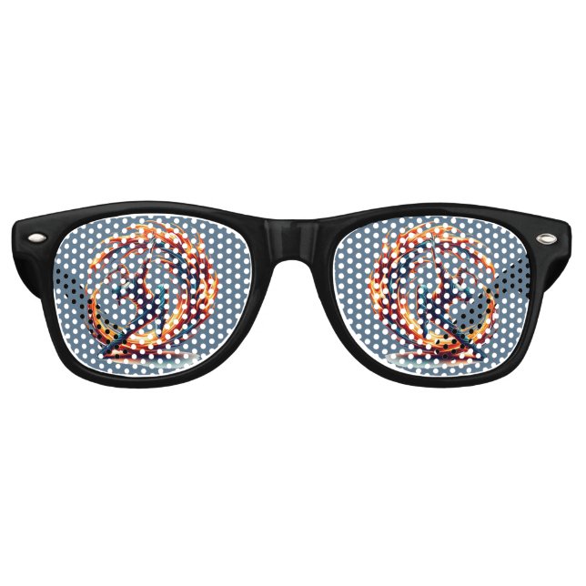 Inferno Spin - Ignite the spirit of Breakdance Retro Sunglasses (Front)