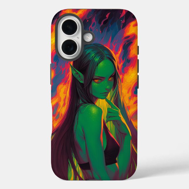 Inferno-Tide Elf with Ember Eyes Case-Mate iPhone Case (Back)