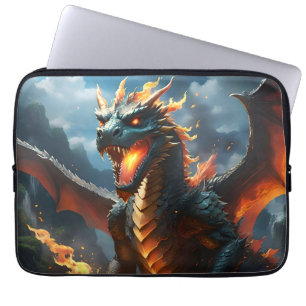 "Inferno's Breath: The Dragon's Flame" Laptop Sleeve