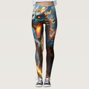 "Inferno's Breath: The Dragon's Flame" Leggings