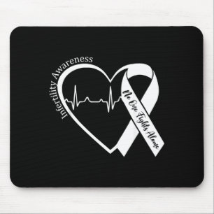 Infertility Awareness Heart Orange Ribbon IVF Mouse Pad