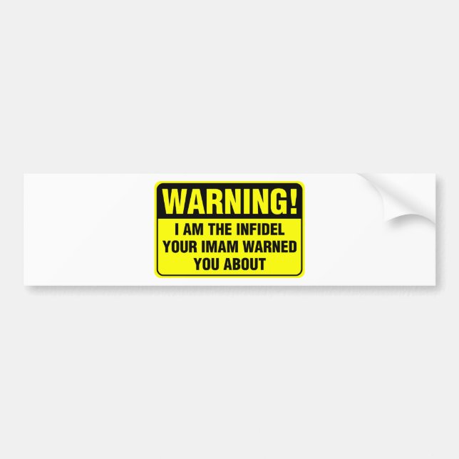 INFIDEL BUMPER STICKER (Front)