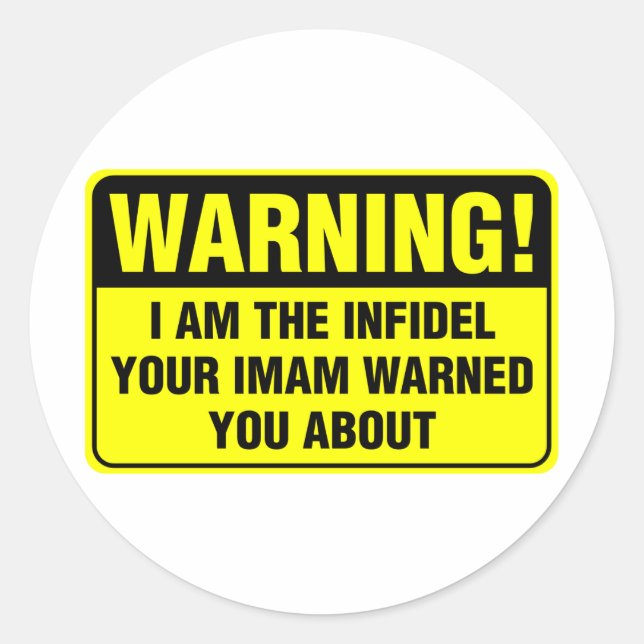 INFIDEL CLASSIC ROUND STICKER (Front)