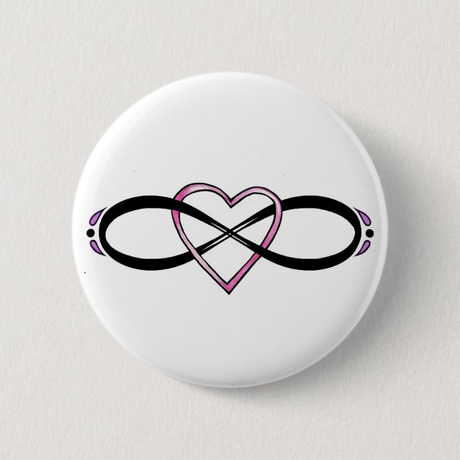 Infinate Love design 6 Cm Round Badge (Front)