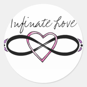 Infinate Love design Classic Round Sticker