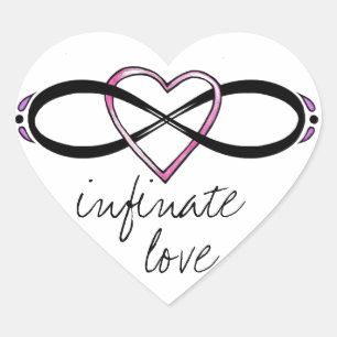 Infinate Love design Heart Sticker