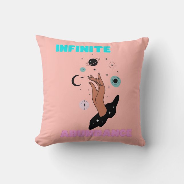 Infinite Abundance Zodiac Manifestation Astrology Cushion (Front)