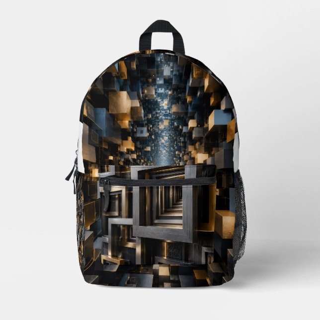 Infinite Architectural Frame Printed Backpack (Front)