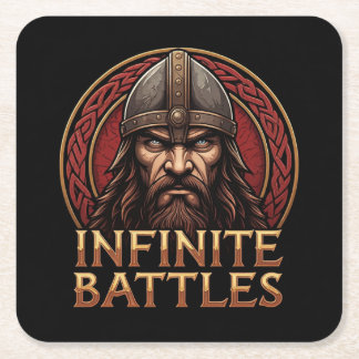 Infinite Battles Square Paper Coaster