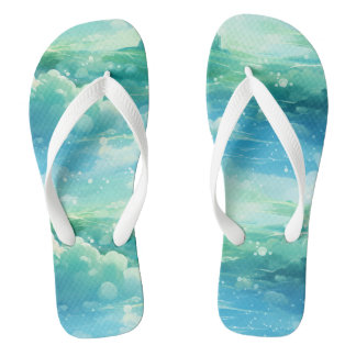 Infinite Blend of Ocean and Sky Thongs