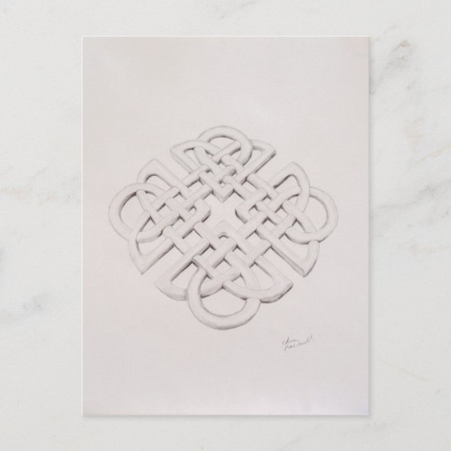 Infinite Celtic Knot Drawing Postcard (Front)