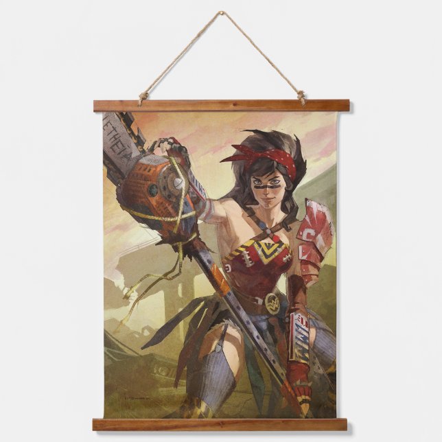 Infinite Crisis Atomic Wonder Woman Illustration Hanging Tapestry (Front)