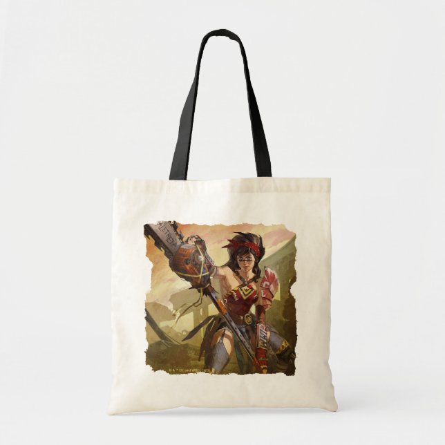 Infinite Crisis Atomic Wonder Woman Illustration Tote Bag (Front)