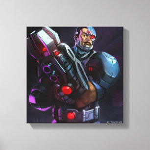 Infinite Crisis Cyborg Illustration Canvas Print
