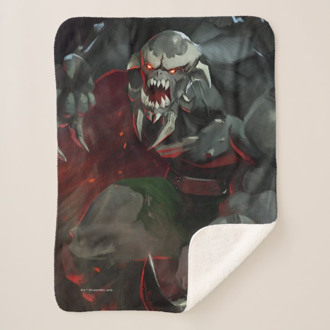Infinite Crisis Doomsday Illustration Sherpa Blanket (Front)