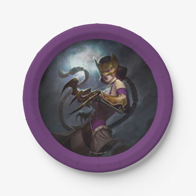 Infinite Crisis Gaslight Catwoman Illustration Paper Plate (Front)