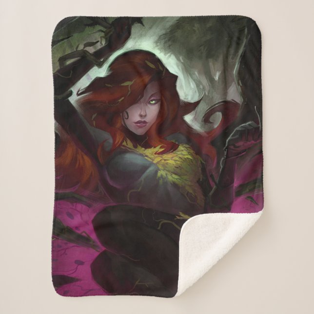 Infinite Crisis Poison Ivy Illustration Sherpa Blanket (Front)