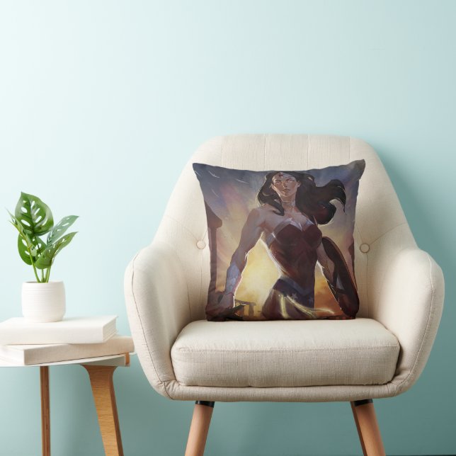 Infinite Crisis Wonder Woman Illustration Cushion (Chair)