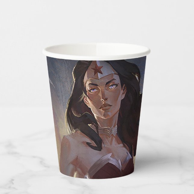 Infinite Crisis Wonder Woman Illustration Paper Cups (Left)